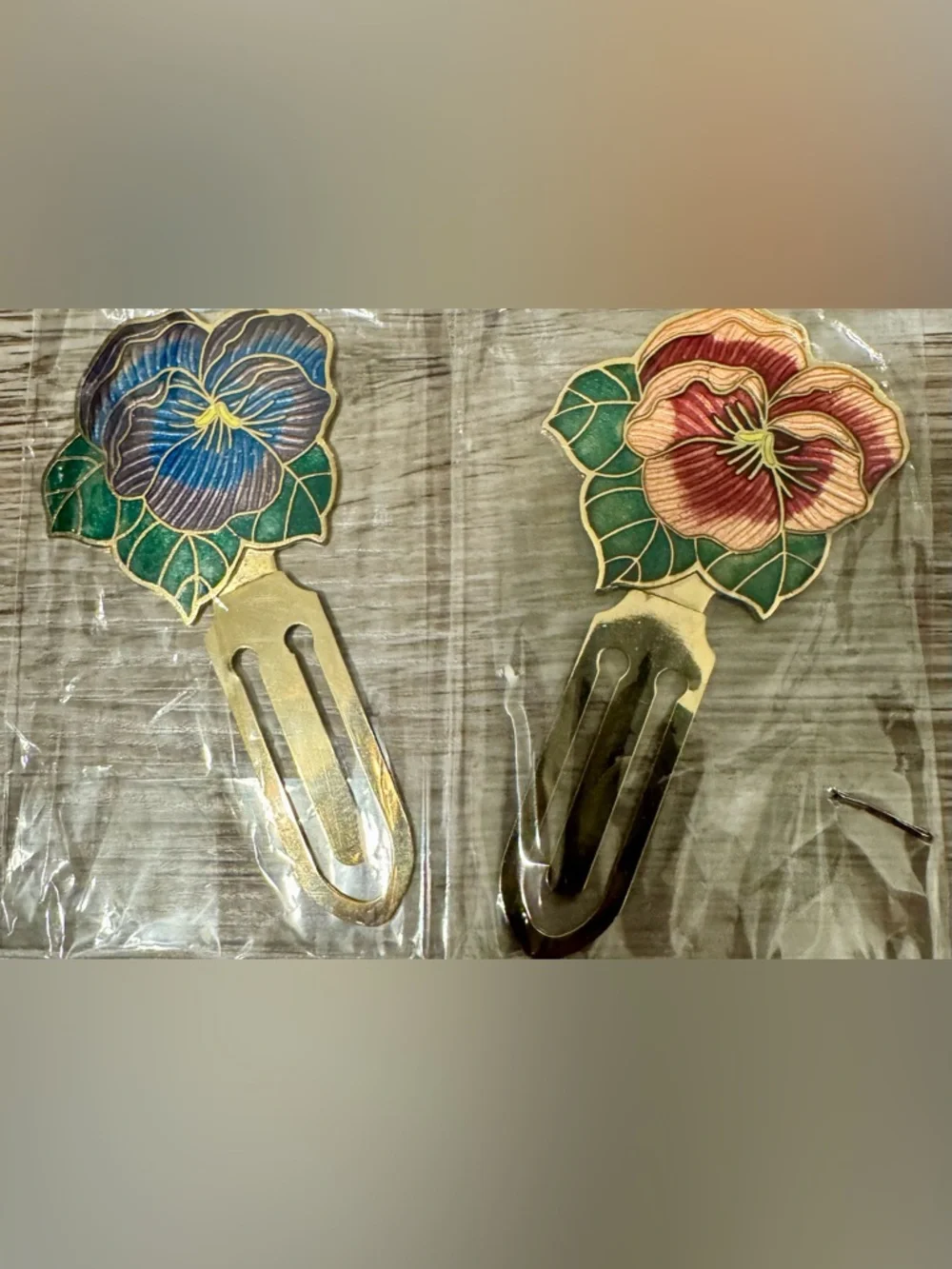 Vintage Smithsonian Institution bookmarks, crafted using the *champlevé* 2 set